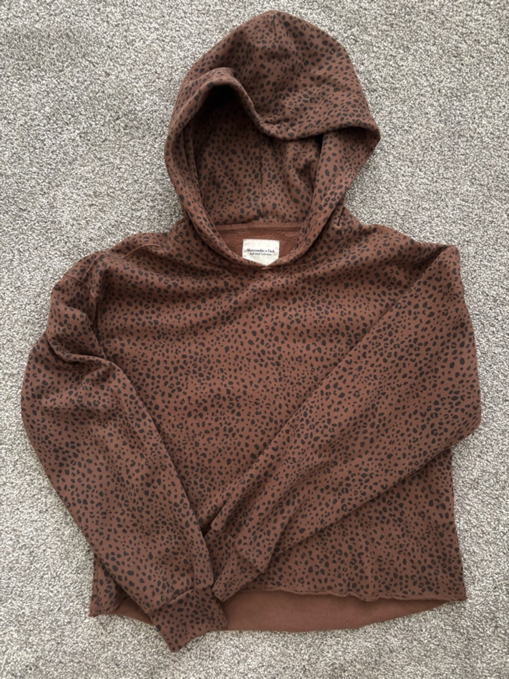 Abercrombie & Fitch Brown Leopard Print Pullover